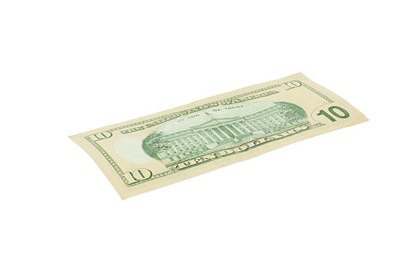 10 달러 미국입니까 통화표시가 흰색 - ten dollar bill 뉴스 사진 이미지