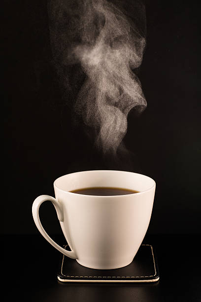 Steaming coffee cup
