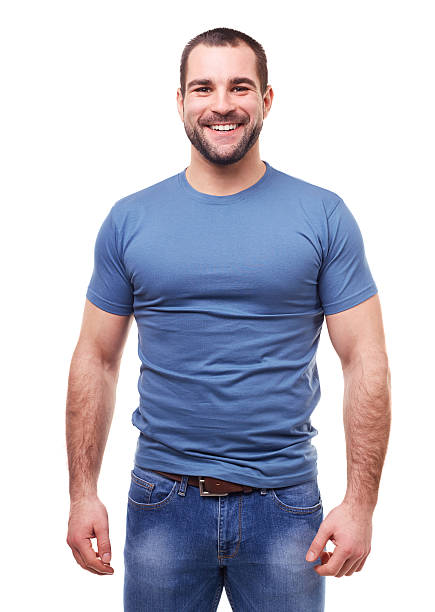 istock Young man in a blue t shirt 517999018