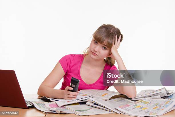 Girl Looking For Work Stock Photo - Download Image Now - Adult, Being Fired, Business Finance and Industry