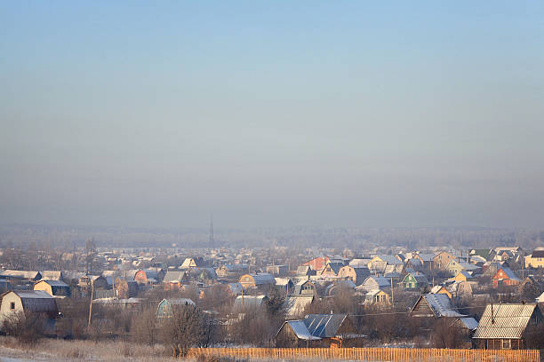 istock Russian winter landscape small town 518000277