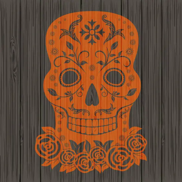 Vector illustration of Day Of the Dead Skull
