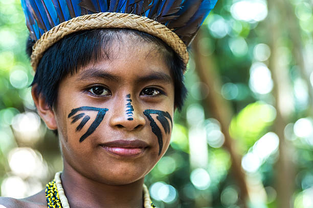istock Portrait of Native Brazilian boy 518003394