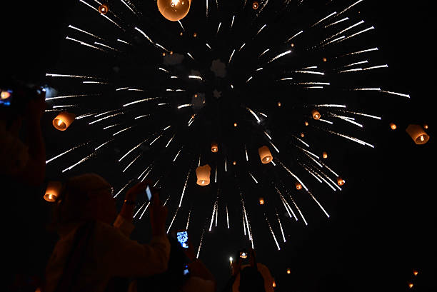 istock Yi Peng Firework Festival in Chiangmai Thailand 518011871