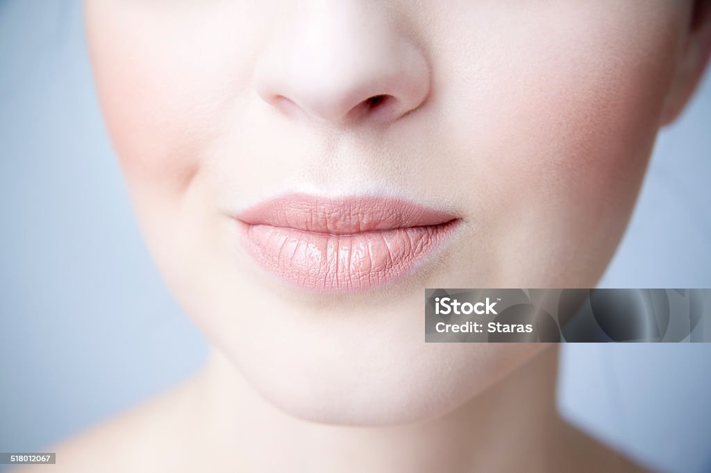 Sinnlich weiblichen Lippen, Nahaufnahme. - Lizenzfrei Lippen Stock-Foto