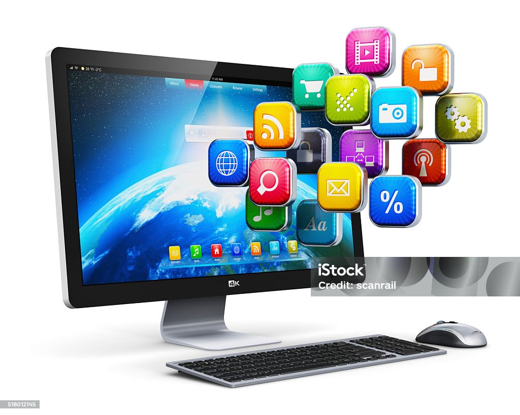 Beautiful Computer Application Technology Computer Applications And Internet Concept Stock Photo - Download Image ...
