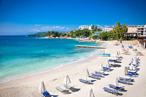 istock Beautiful Ksamil beach in Albania. 518012275