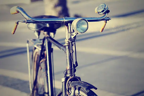 Detail of a Vintage Bike Front-light