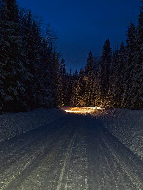 istock Country Road at Night. 518014029