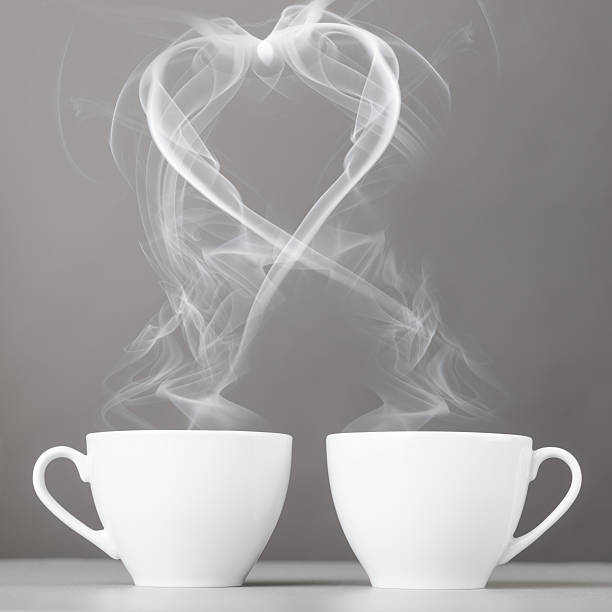 love and coffee stock photo