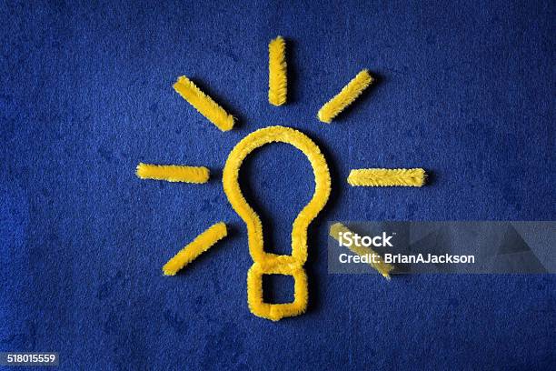 Idea Stock Photo - Download Image Now - Pipe Cleaner, Felt - Textile, Light Bulb