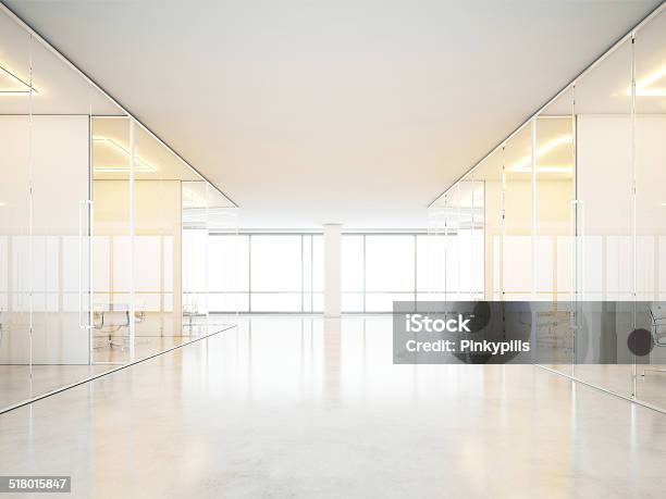 Interior De Oficina Con Muebles De Color Foto de stock y más banco de imágenes de Oficina - Oficina, Fondos, Techo