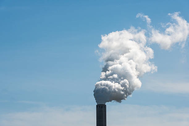 istock White smoke from an industrial chimney 518017511