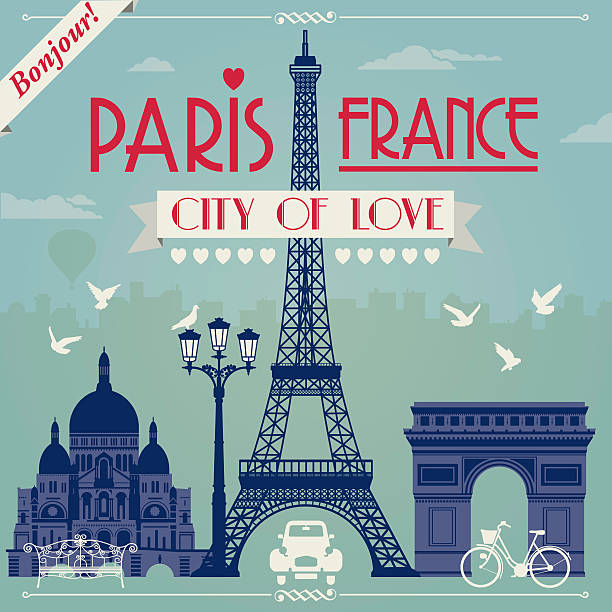 illustrazioni stock, clip art, cartoni animati e icone di tendenza di parigi francia - arc arc de triomphe paris france street