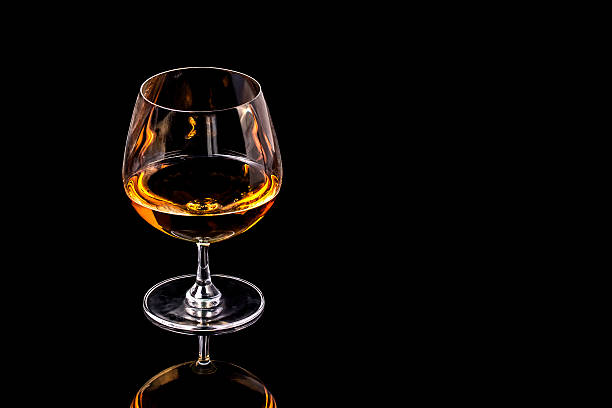istock Goblet of Brandy on the black background 518022286