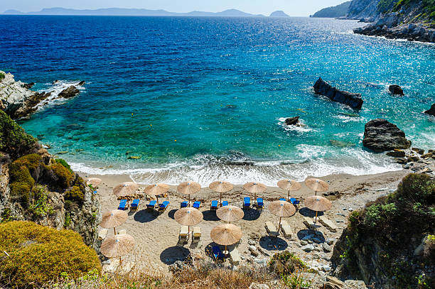 istock Agios Ioannis beach from above Skopelos 518023446