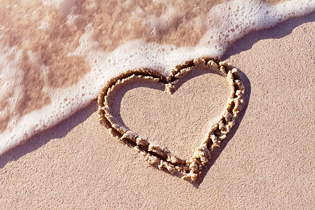 istock heart symbol on a tropical beach 518023488