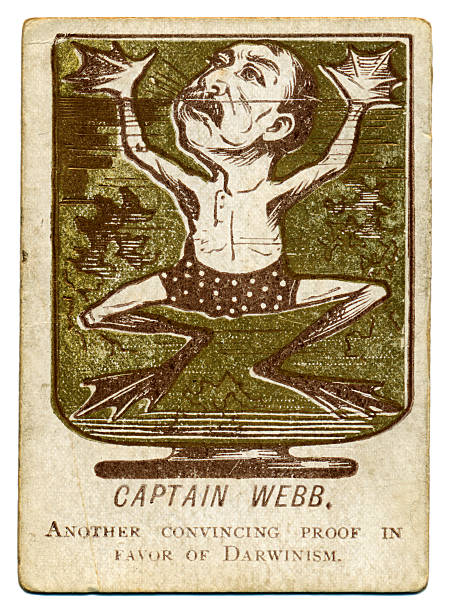 istock Victorian caricature Captain Webb swimmer playing card 1880s 518026270