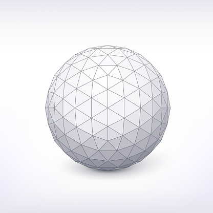 Sphere With Triangular Faces Stock Illustration - Download Image Now ...