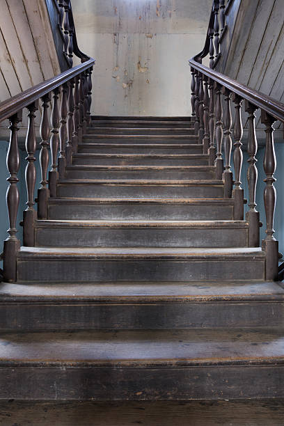 istock old wood stair inside home 518032222