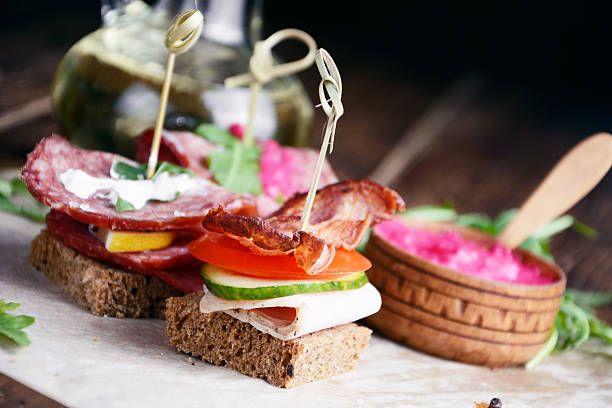 istock Tasty tapas on the table 518033298