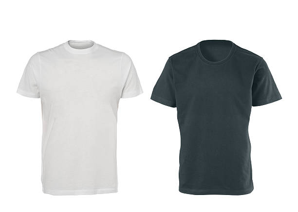 istock Black and white man T-shirt 518037221
