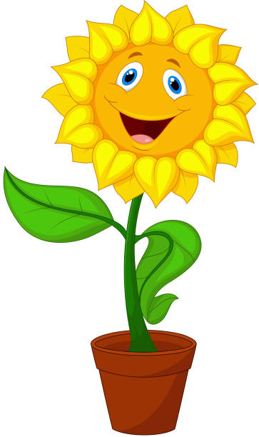 Sunflower Cartoon Waving Stock Illustration - Download Image Now - Sunflower,  Smiling, Waving - Gesture - iStock