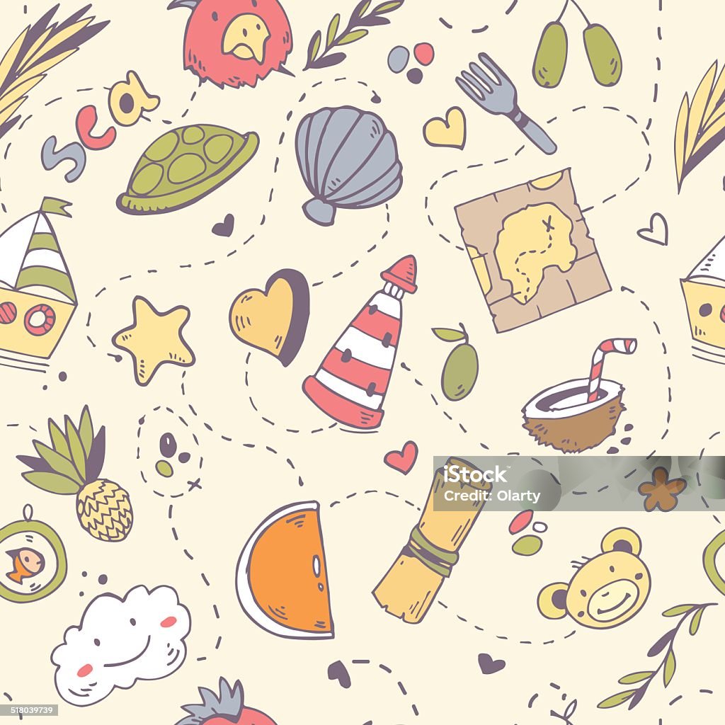 Cartoon Quite Patterns Cute Seamless Cartoon Pattern Stock Illustration - Download Image Now ...