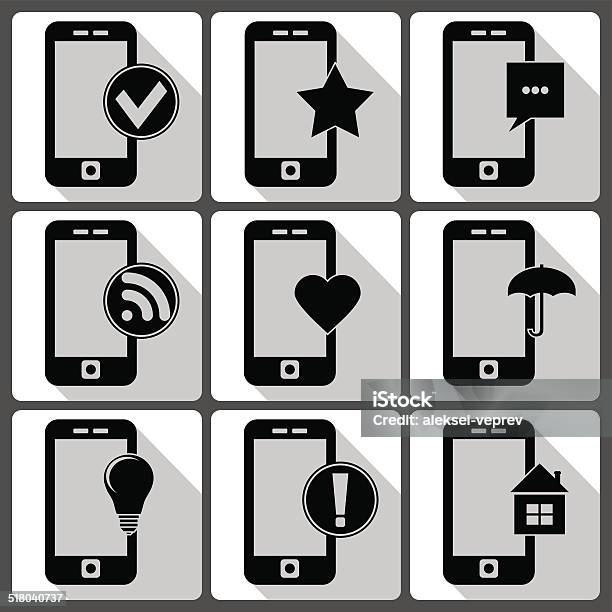 Basic Icons Set Stock Illustration - Download Image Now - Alphabet, Applying, Beckoning