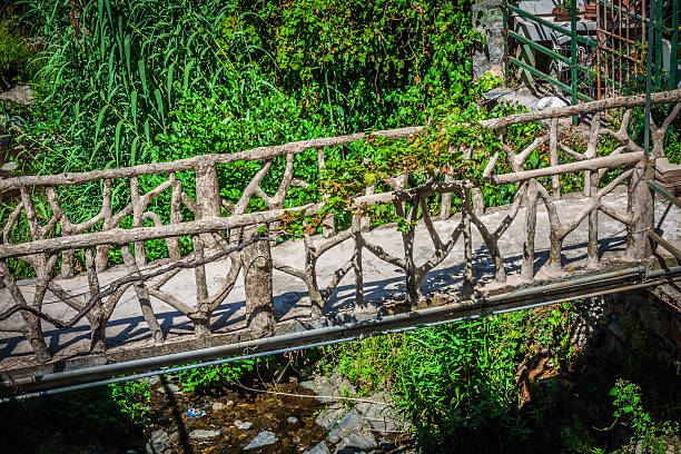 istock Wooden bridge in the forest at the river 518041299