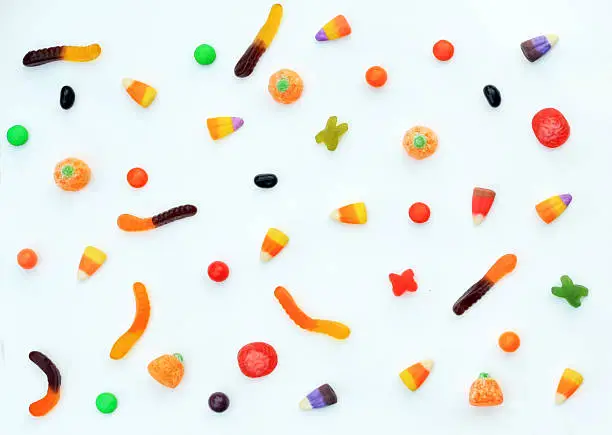 Various Halloween candies.