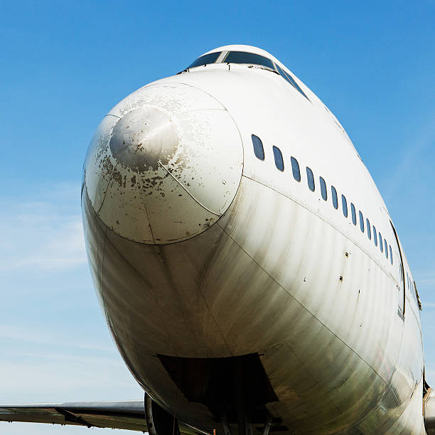 istock Close up view of a vintage propeller passenger 518043555