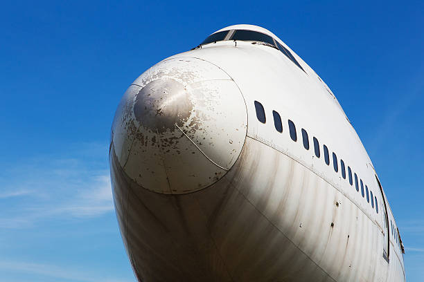 istock Close up view of a vintage propeller passenger 518043569
