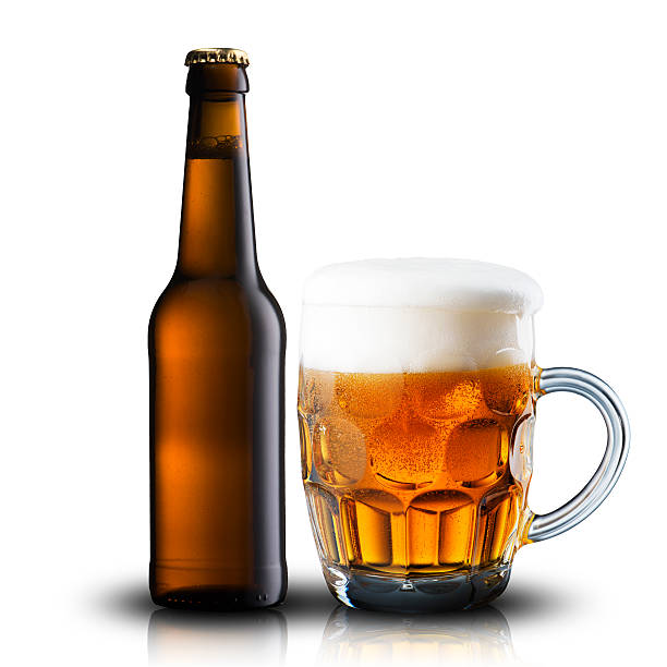 istock Bottle and Glass of beer 518044385