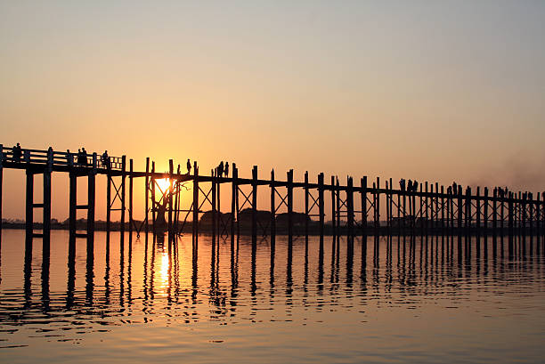 istock Wooden U-Bein bridge in Myanmar 518055656