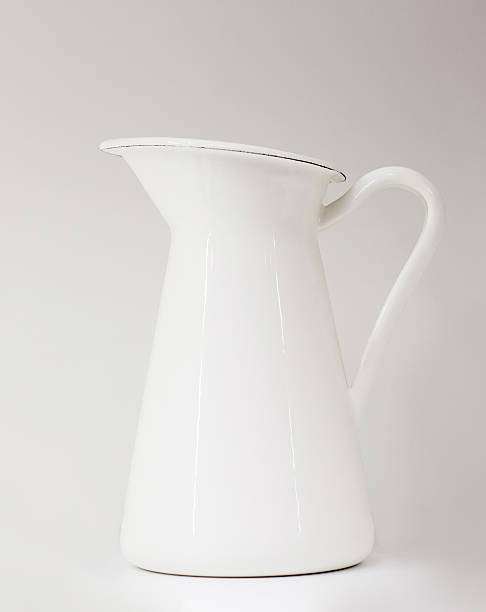 istock Ceramic Glass Pitcher From Side View Isolated on White Background. 518055696