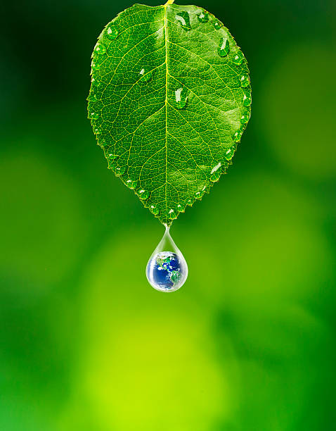 Last drop for earth stock photo