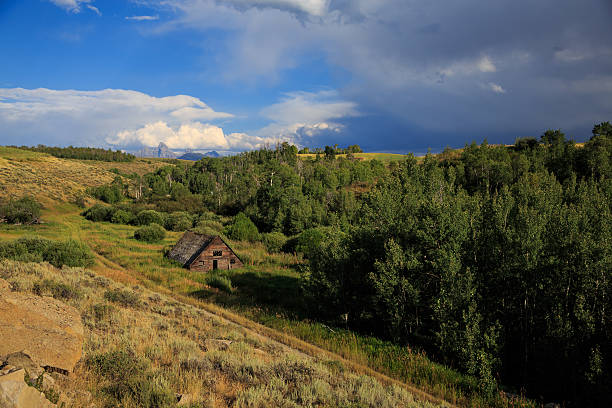 burzliwy letni wieczór - teton valley zdjęcia i obrazy z banku zdjęć