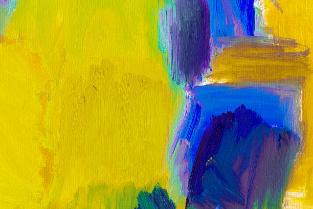 istock Abstract painted blue  and yellow art backgrounds. 518058040