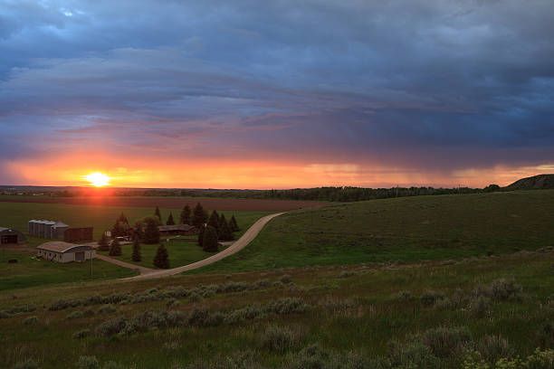 istock Sunset Over A Teton Valley Farm 518058180