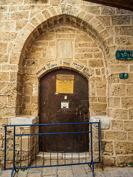 casa de simon o tanner na velha jaffa, israel - simon lake - fotografias e filmes do acervo