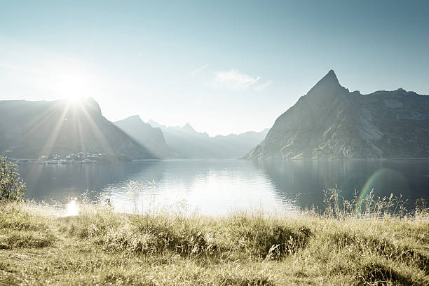 istock sunset in Lofoten islands, Norway 518059512