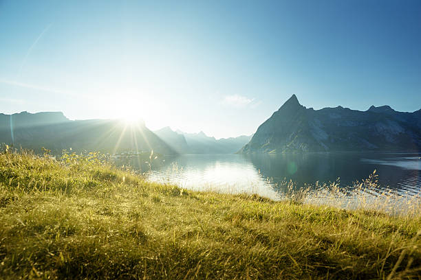 istock sunset in Lofoten islands, Norway 518059554