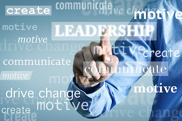 istock Concept of leadership on the touch screen 518062228