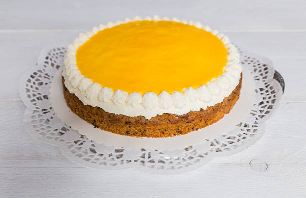 istock Advocaat cake on white wood 518064434