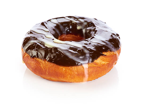 istock Donut with chocolate glaze, isolated on white background. 518064688