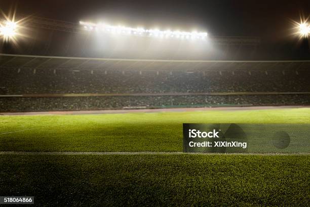 View Of Soccer Field Stock Photo - Download Image Now - Soccer Field, Soccer, Soccer Ball