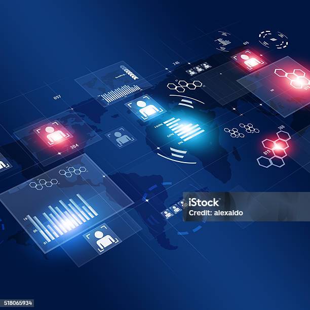 Computer Interface Technology Concept Computer Technology Interface Stock Illustration - Download ...