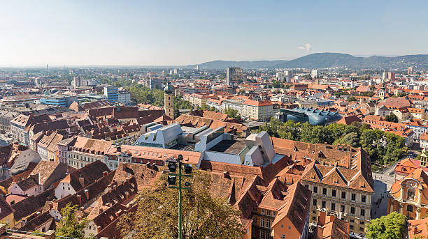 istock Graz aerial cityscape, Austria 518066544