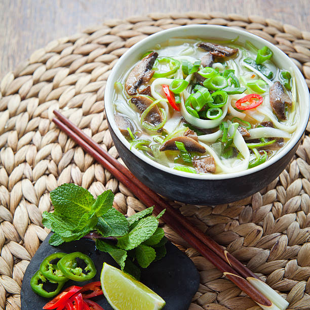 istock Vietnamese vegan vegetarian noodle soup -  pho tom . 518067058